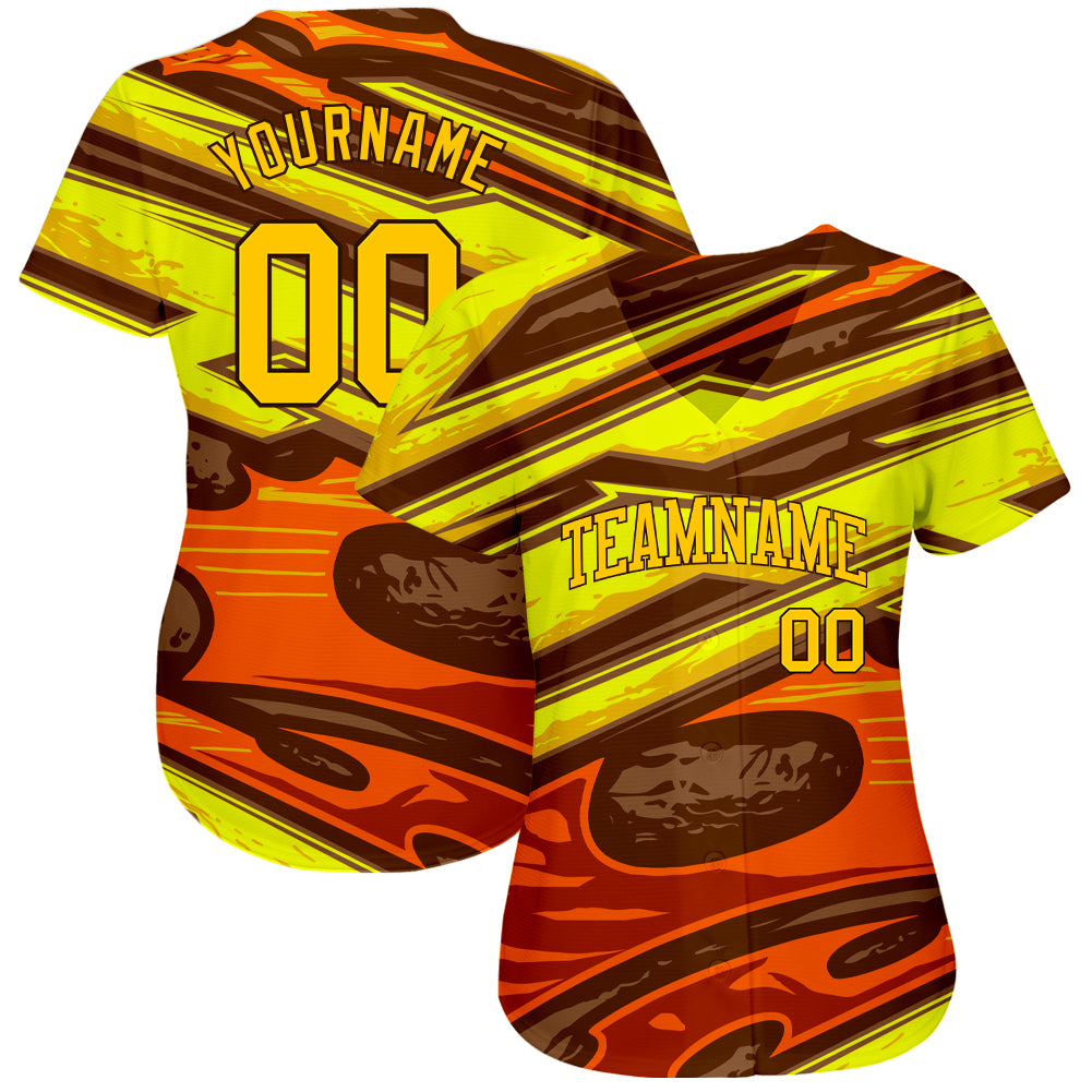 Custom 3D Pattern Design Abstract Pattern For Sport Team Authentic Baseball Jersey