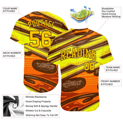 Custom 3D Pattern Design Abstract Pattern For Sport Team Authentic Baseball Jersey