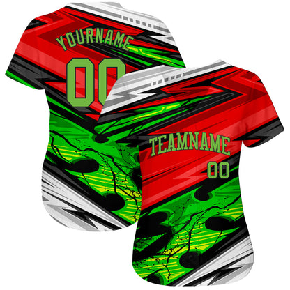 Custom 3D Pattern Design Abstract Pattern For Sport Team Authentic Baseball Jersey