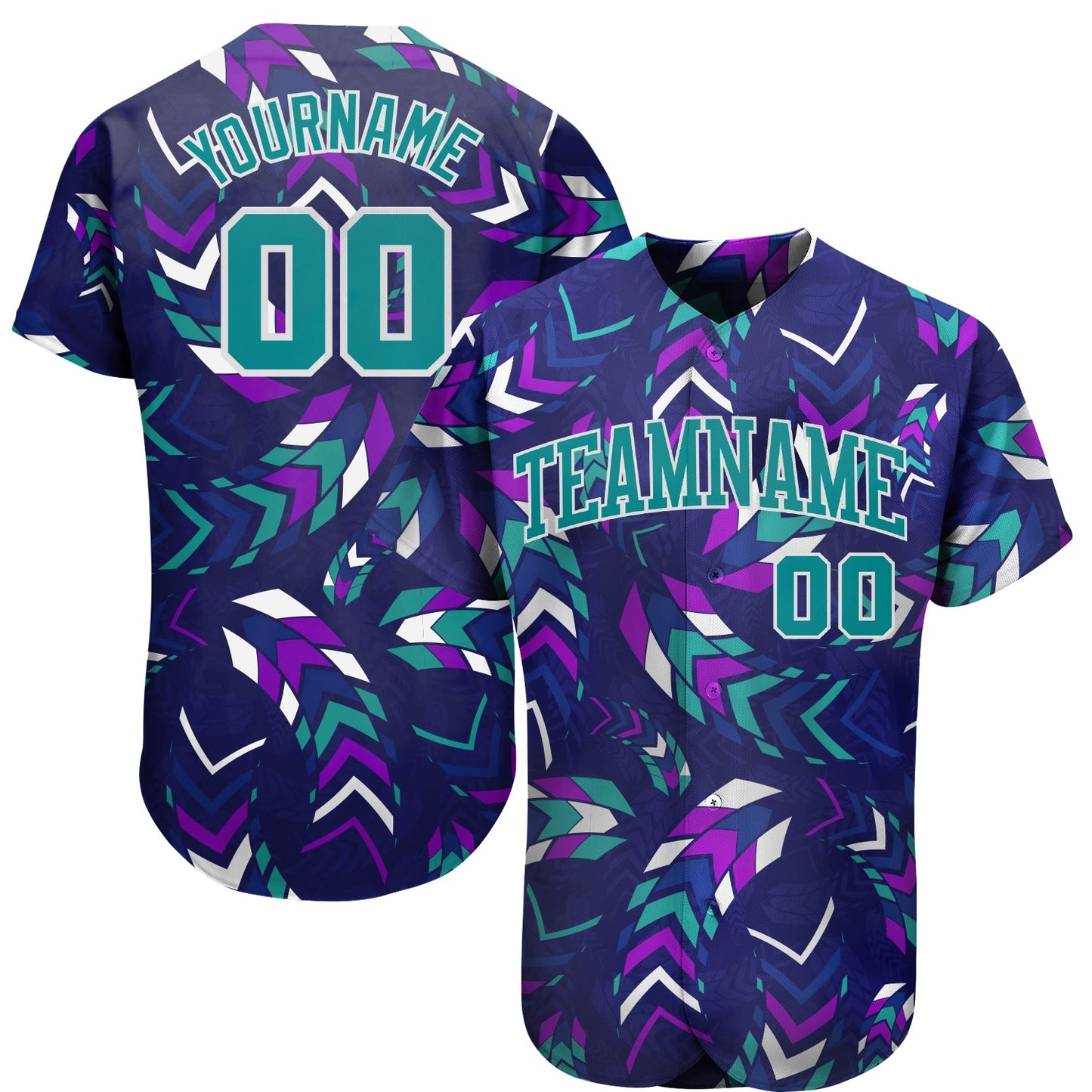 Custom 3D Pattern Design Music Festival Authentic Baseball Jersey