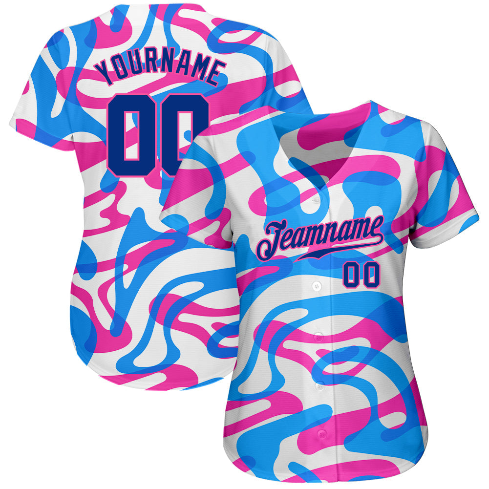 Custom 3D Pattern Design Music Festival Authentic Baseball Jersey