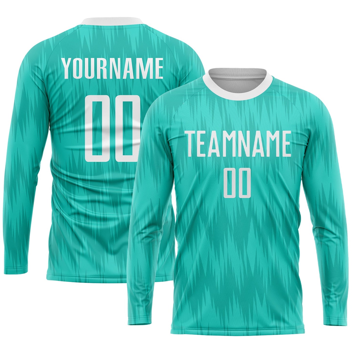 Custom Aqua White Sublimation Soccer Uniform Jersey